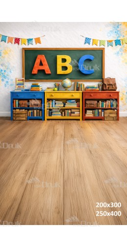 Tło fotograficzne „Kolorowa Klasa ABC – Szkolna Tablica” | 3944